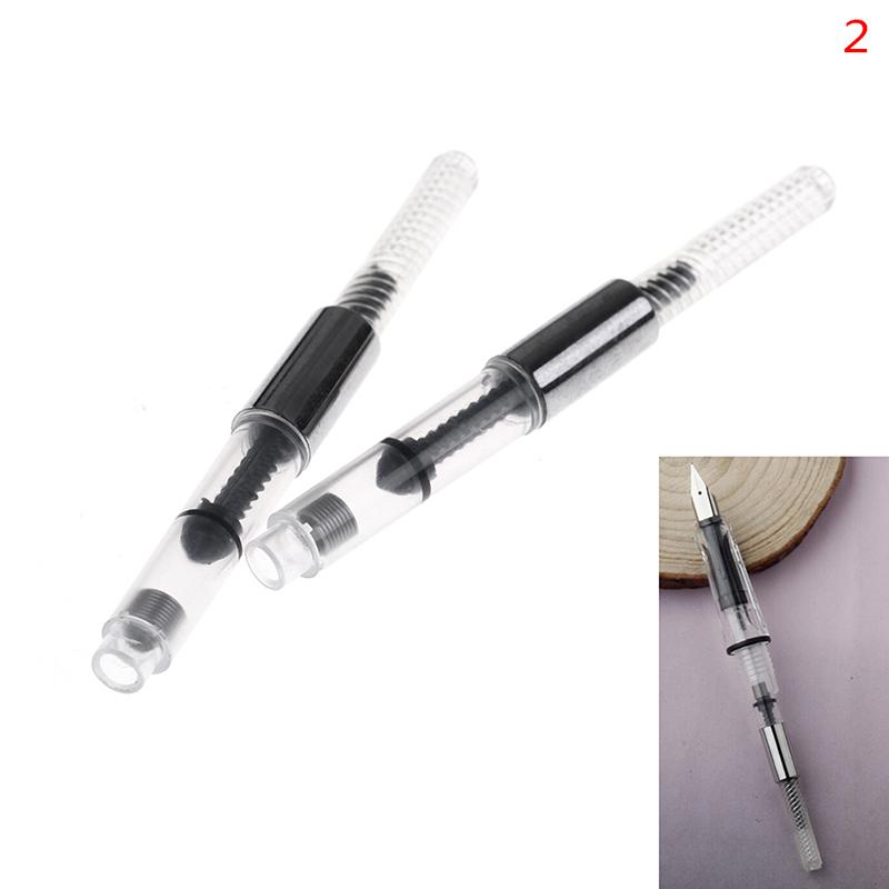 Convertitore Universale Per Penna Stilografica - 2 Pezzi, Pistone A Pressione Standard, Nero, Assorbitori Di Inchiostro