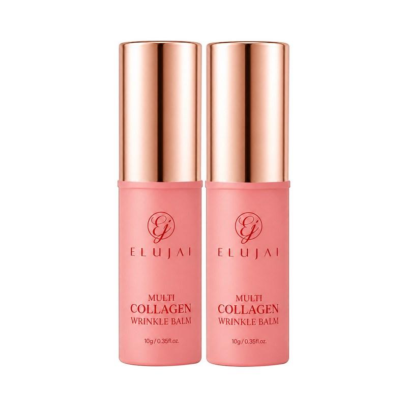 Eluzai Multi Collagen Wrinkle Balm 10g X 2 Bottles Season 2 Face Stick Multi Balm, 2 Pcs