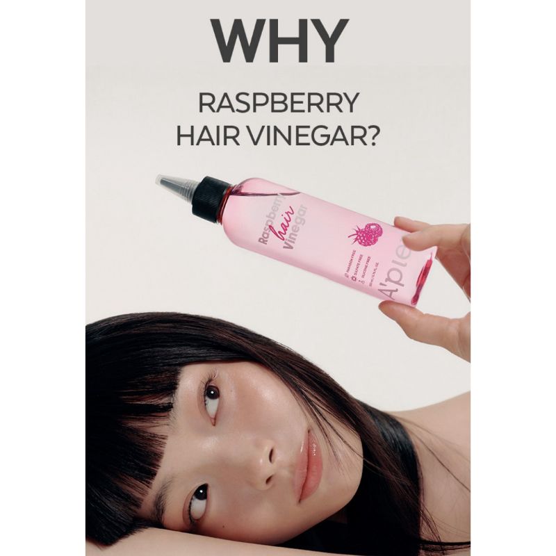 A'PIEU Raspberry Hair Vinegar 200ml | pH Balancing Hair & Scalp Care for Smooth, Shiny Hair