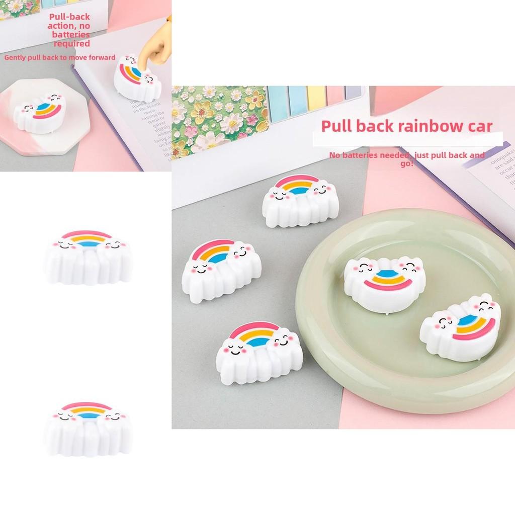 Rainbow Cloud Toy Car With Retro Kickback Mechanism For Preschool Kids