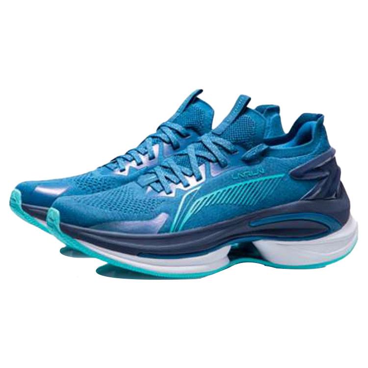 New LiNing WuShi 5S 1.0 Flyline Knitted Fabric Cushioning Anti Slip And Wear Resistant Low Top Running Shoes Men's Blue ARHR071-3