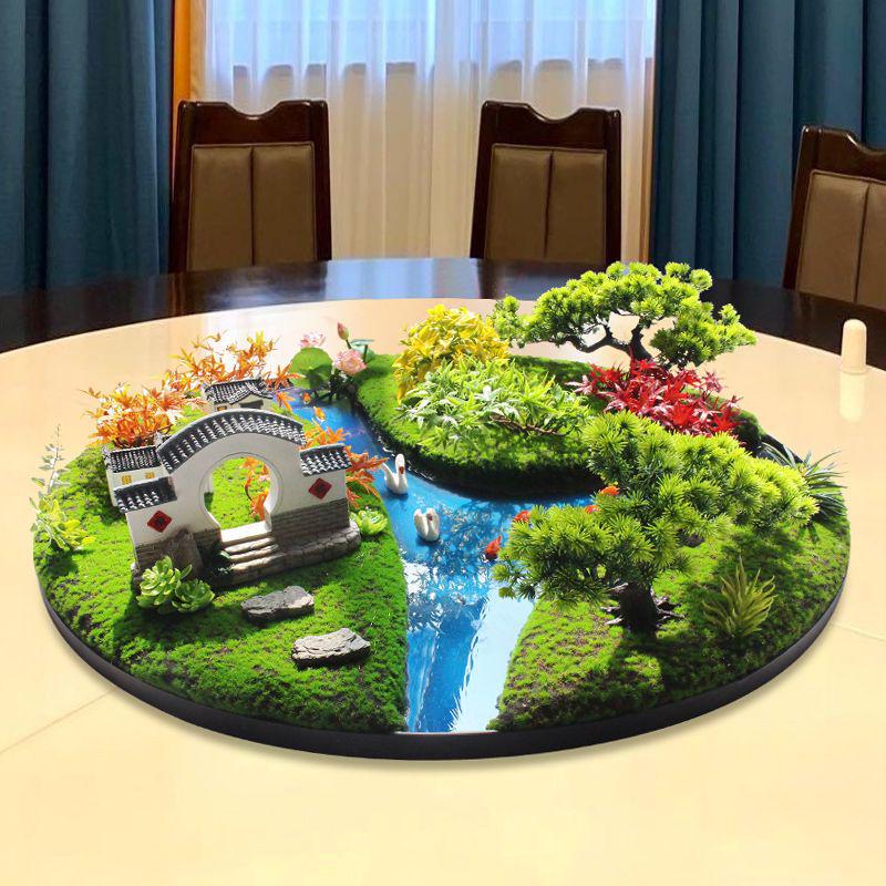 Floral Lazy Susan Centerpiece for Hotel Round Table Decoration