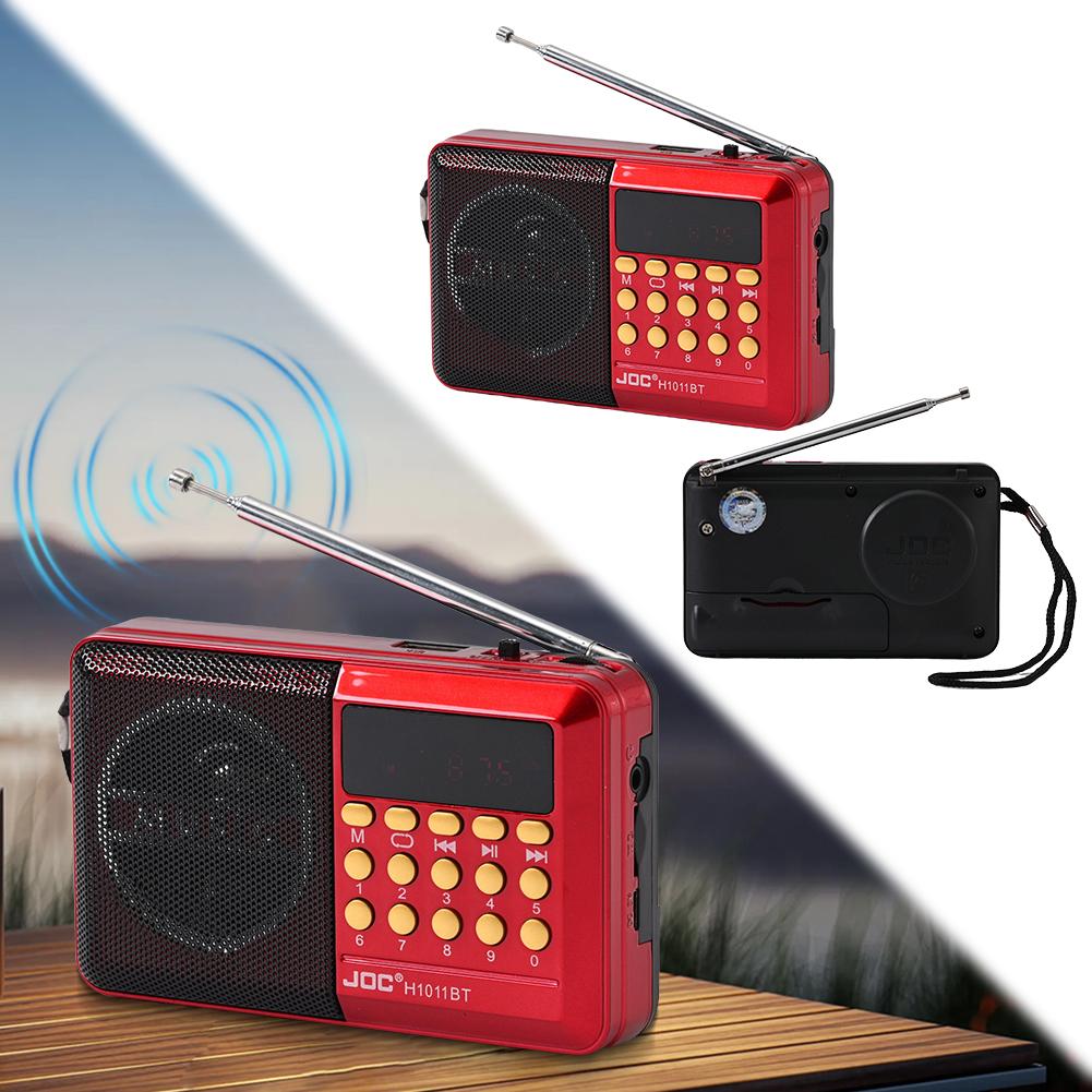 Portable Digital FM Radio Rechargeable BT 5.4 Radio Speaker with LED Display Gifts for Seniors Elderly