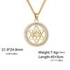 Tree of Life Clear Zircon Round Pendant Necklace Women Stainless Steel Gold Color Neck Chains Luxury Jewelry Wedding Gift