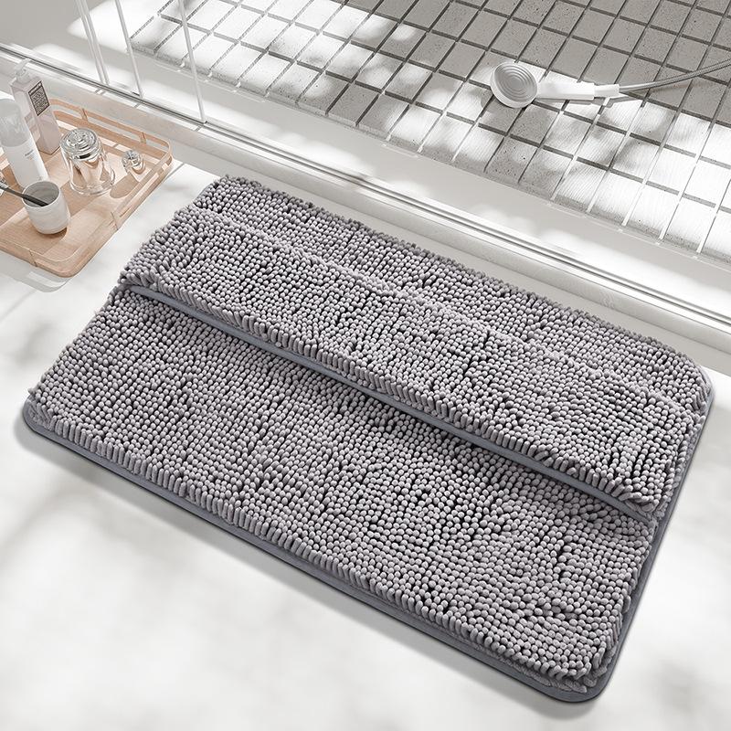 Furry Thickened Absorbent Bathroom Mat Toilet Non-Slip Foot Mat Bath Wipe Foot Mat Back Wipeable Mat Dirt-Resistant Entry Mat