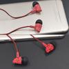 Fashion Cracked Print Wire Volume Control Universal Braided In-ear Earphones