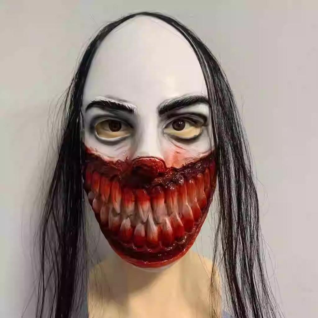 Halloween horror mask Halloween Scary and Funny Ghost House Decoration Props cosplay Sadao Pen Demon Headgear