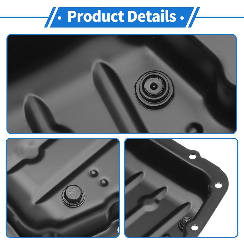 UXCELL 1 Pc No.4431997 Engine Oil Pan for Chrysler 200 2011-2014 Iron Black