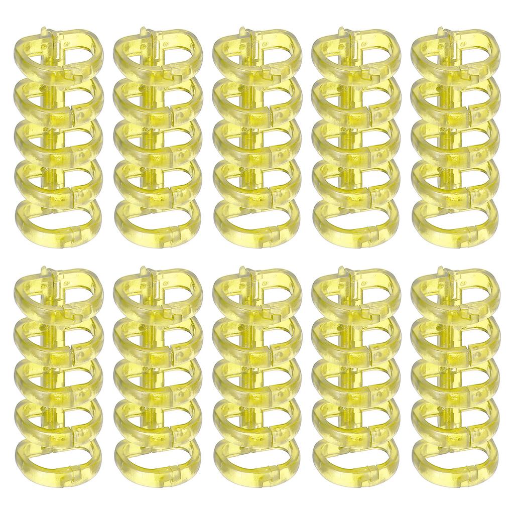 10/20Pcs 5-Ring Binding Spines Snap Split Binder Rings Plastic Round Loose-Leaf Rings Comb Folio Binder Stationery Office Supply