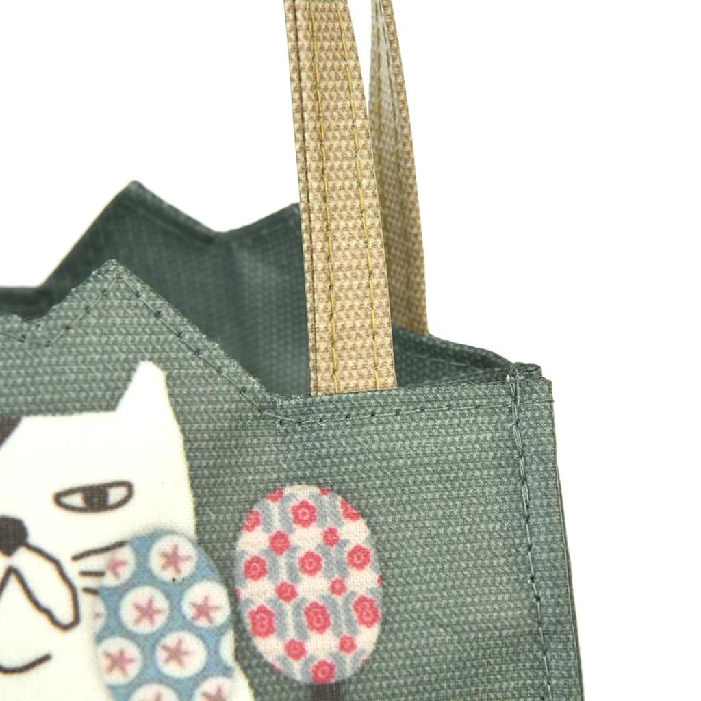 [Kusuguru Japan] Coated Tote Bag, Nekomaruke GR