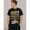 Men's Short Sleeve T-Shirt with German Camping Graphic, Relaxed Fit Crew Neck Cotton Tee for Outdoor Enthusiasts