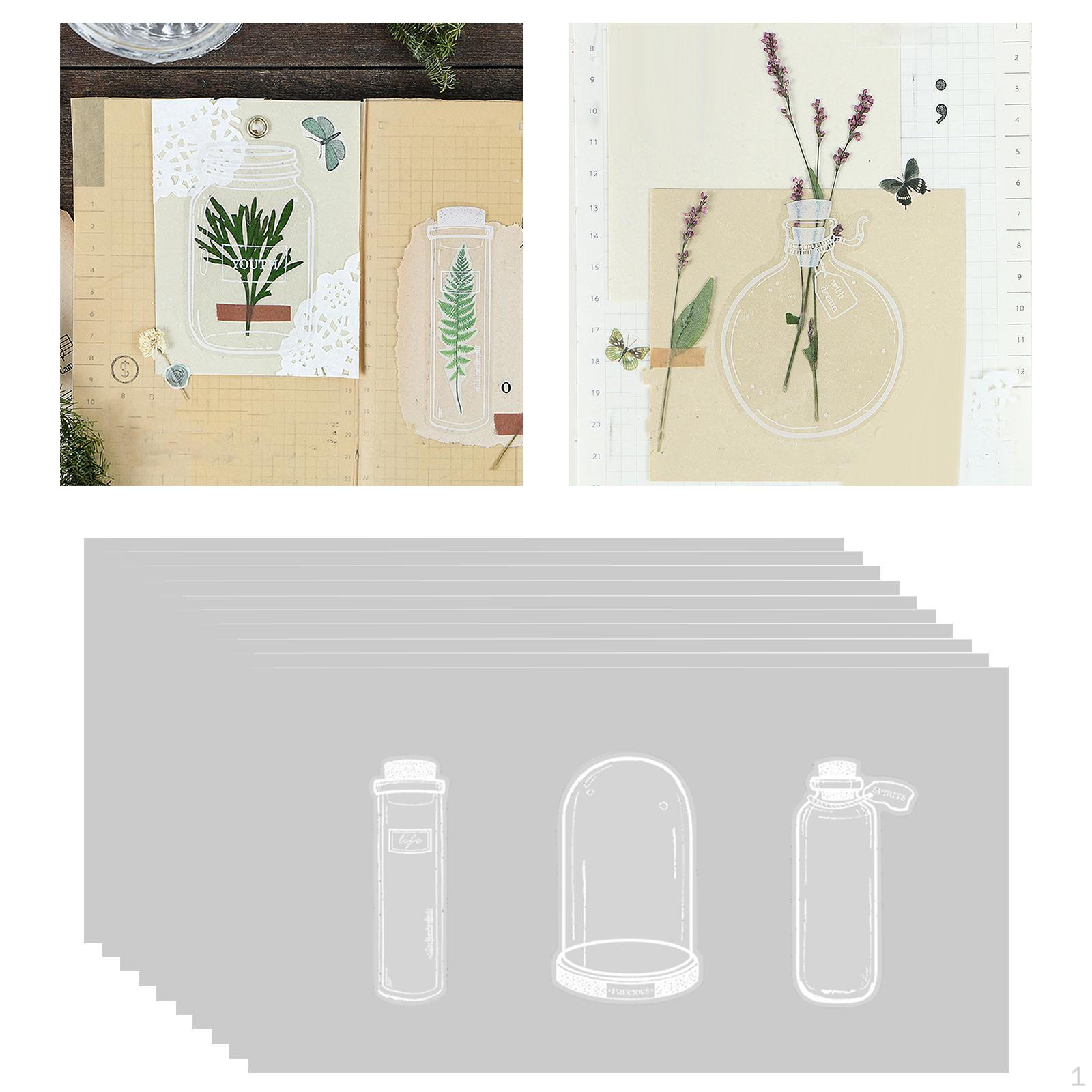 

Elegant Glassware Decals for Vintage Photo Frames Glass Can