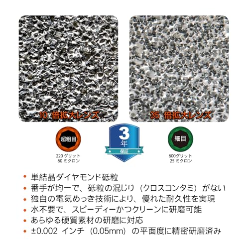 SHARPAL 163N Double-sided Diamond Whetstone Set Compatible with Knives, Knives, Axes, and Scissors Rough Sharpening 220#/ Finishing 600# Comes with