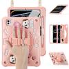 Per iPadPro11 (2025)/11 (2024) Custodia con Tracolla Cavalletto Cane Carino PC+Silicone+TPU Cover per Tablet