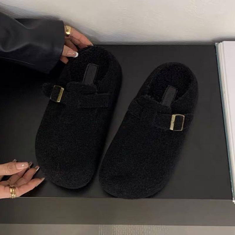 Fashion Women Flats Platform Slippers Fashion Mules Shoes Trend New Winter 2025 Slingback Shoes Casaul Flip Flops Woman Slides Zapatos
