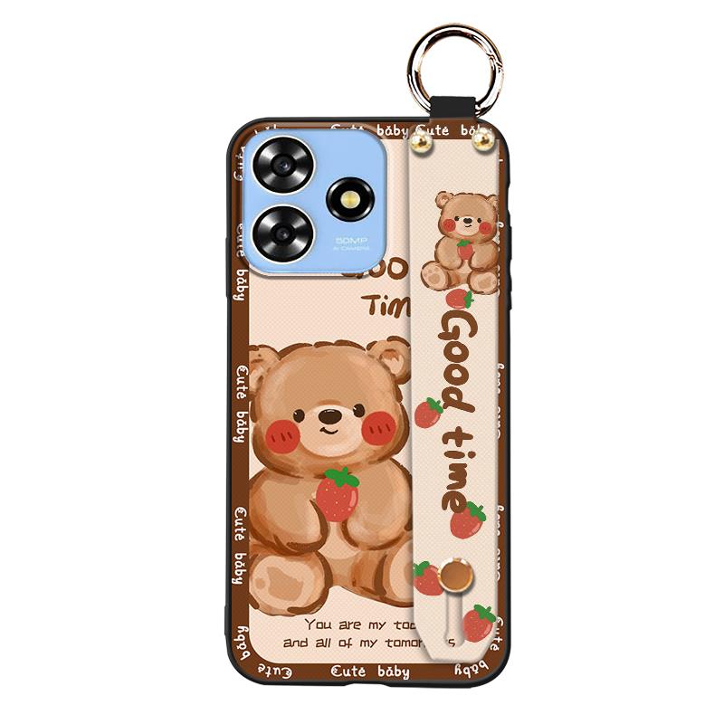 Back Cover Cartoon Phone Case For ZTE Blade A73 4G/V50 Smart Cute Kickstand Wristband Shockproof Waterproof Soft case