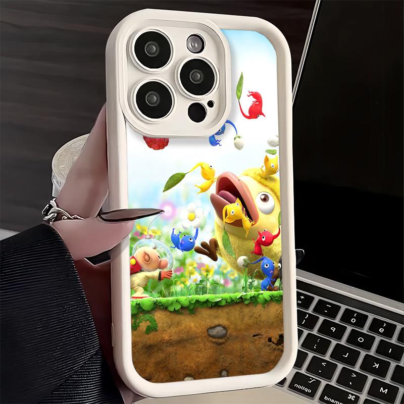 Handyhülle für iPhone 17 Air 16E 15 16 Pro Max P-Pikmins Niedliche Spielabdeckung 14 Plus 13 12 Mini Weiche Silikonhülle Fundas