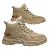 High-top men's shoes 2025 summer new tooling wind outdoor mountaineering summer velvet cotton shoes labor insurance site Martin boots