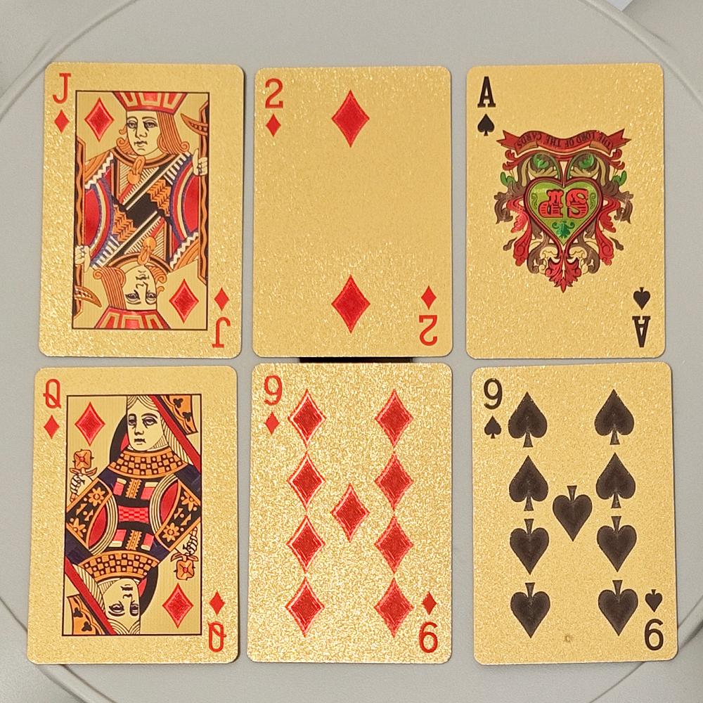 9*6cm Dubai Collection: 54 Pcs Premium Gold Foil Waterproof Playing Cards - Elegant Arabesque Style Poker Deck