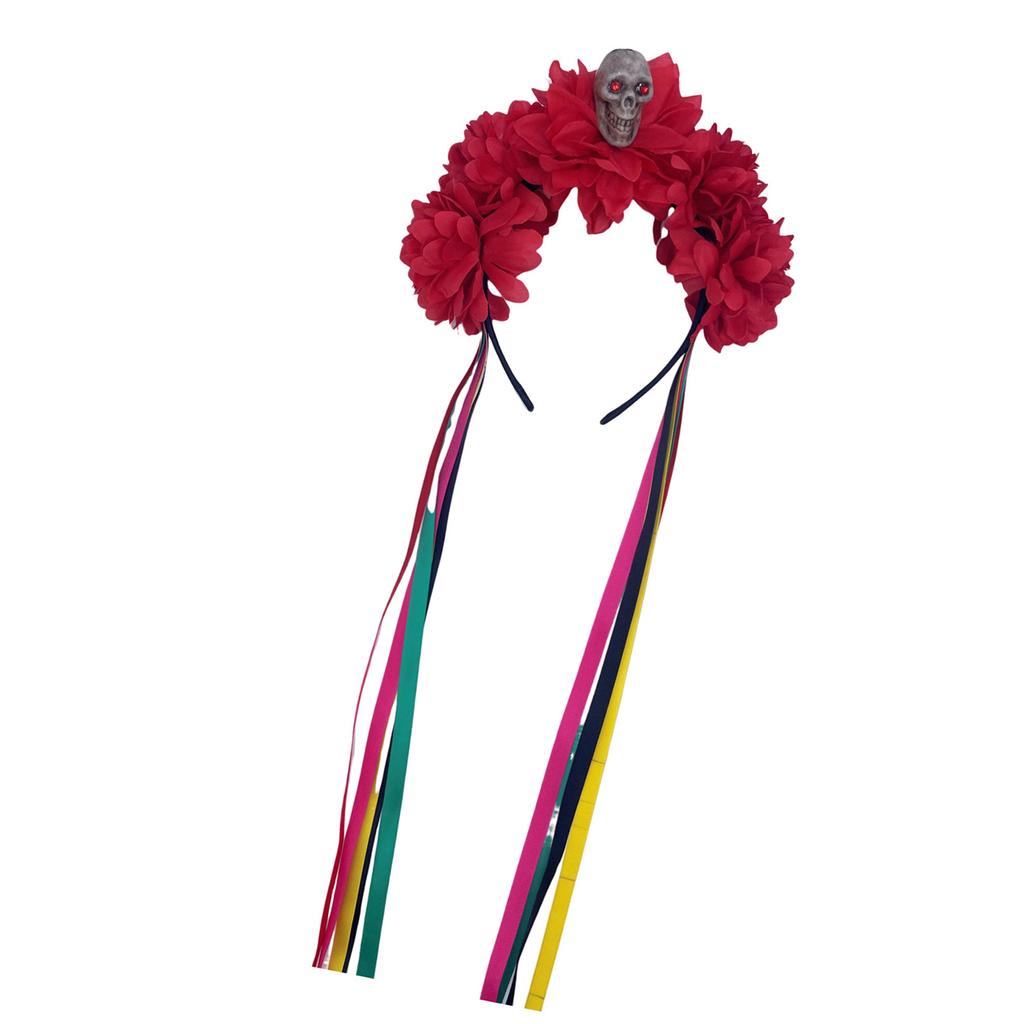Witch Skull Dark Flower Headwear Party Sexy Headband Devil Skull Animation Hair Hoop for Live Show Role Play