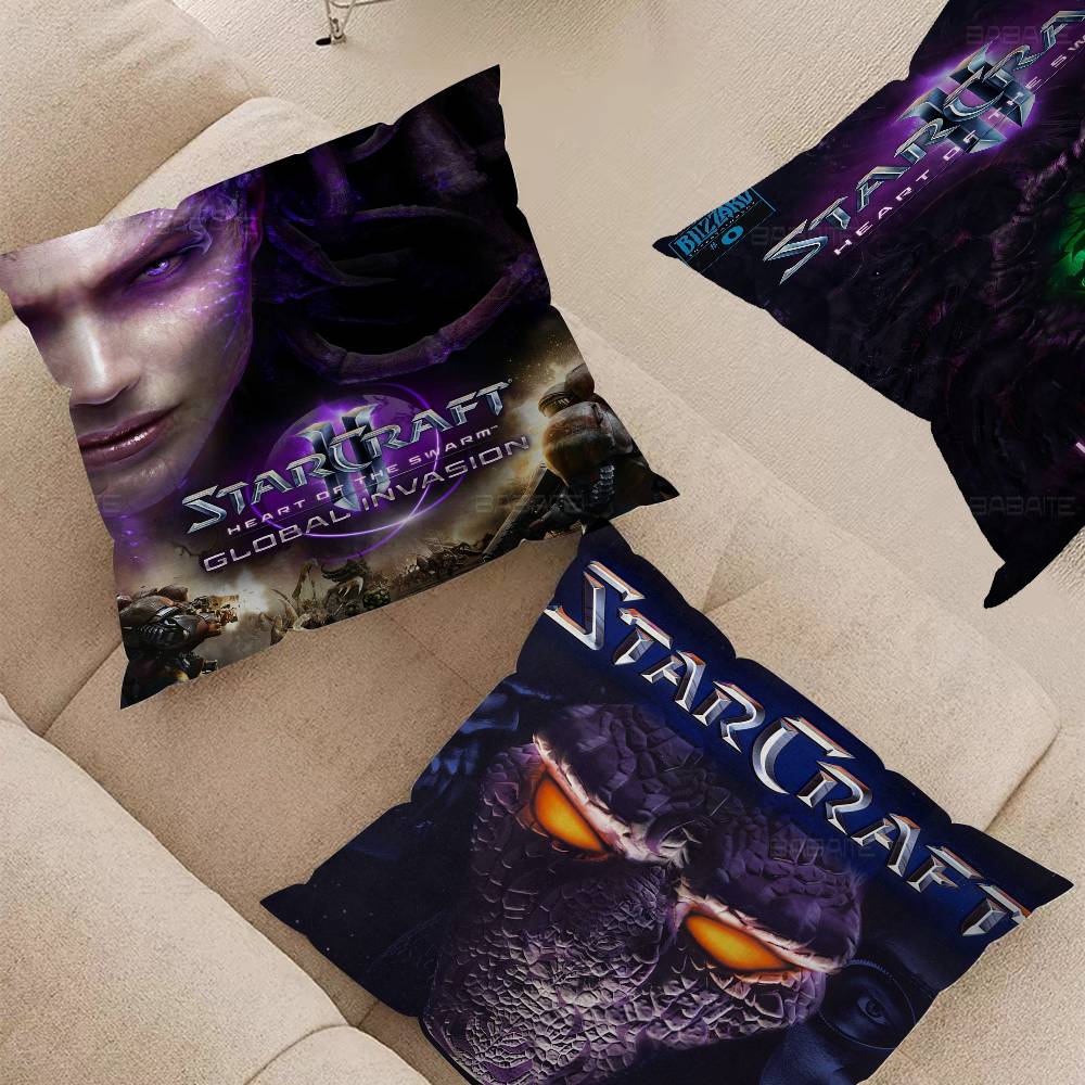 S-Starcraft 2 Pillowcase Toon Gift Cushion Cover Bedroom Home Sofa Chair Seat Decor Pillow Case