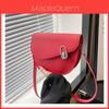 Retro Fashion Pu Leather Saddle Bag For Women 2024 Summer Versatile Shoulder Bag