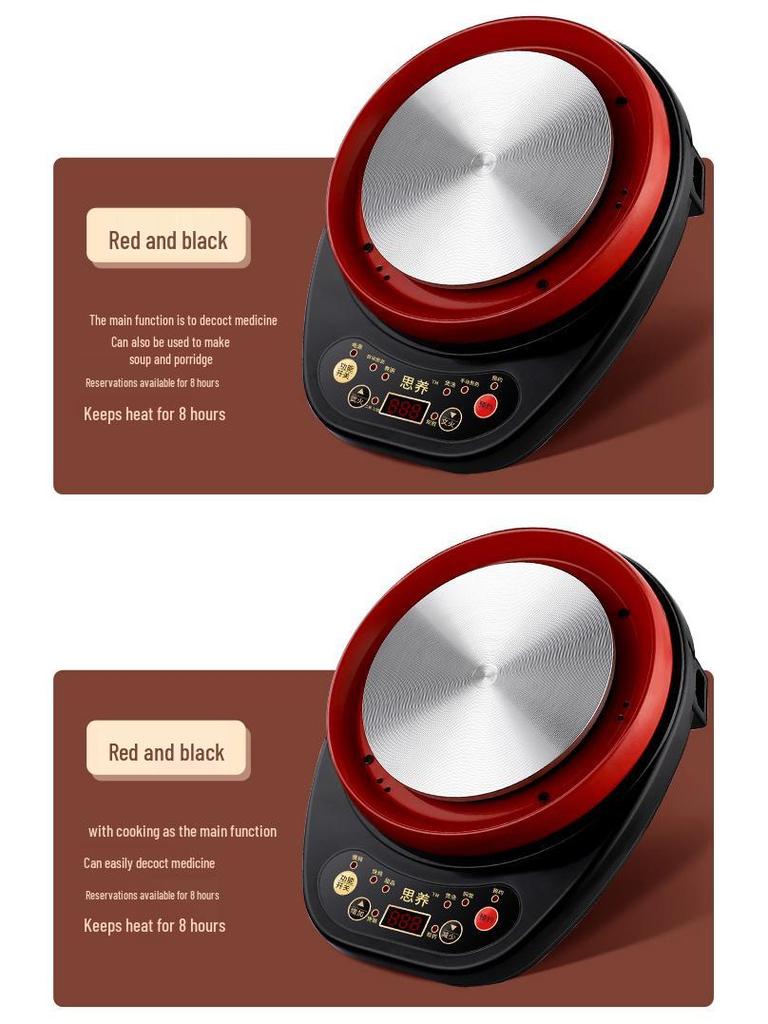 Tradiční hliněný kastrol - Odolný vysokým teplotám, Bezpečný pro otevřený oheň, Keramický hrnec na dušení a polévku pro domácí použití