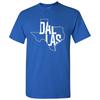 Dallas Basketball State Outline Unisex T-Shirt - Royal