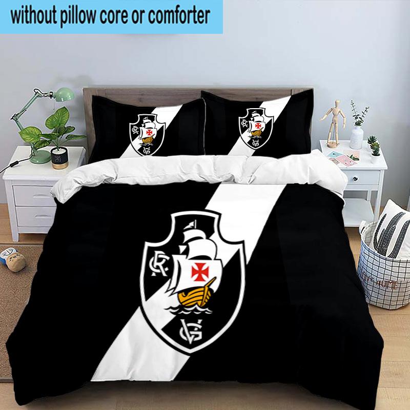 3PCS Vasco Da Gama Crest Design Printed Bedding Set, Includes A Duvet Cover and Two Pillowcases for Bedroom, Suitable for All Seasons