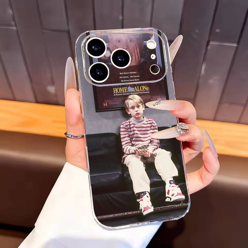 Funny TV Home Alone Phone Case For iPhone17,16,15,14,13,12,11 Plus,Pro Max Soft Transparent Cover
