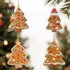 Lightweight Acrylic Craft Ornaments Gingerbread Christmas Tree Pendant, Double-sided Hanging Ornament for Charming Holiday Interior Decoration