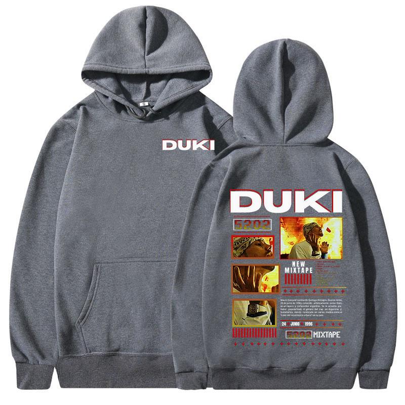 Rapper Duki 5202 MIXTAPE Album 2025 Merch Hoodie Men Women Clothing Hip Hop Sweatshirt Autumn Winter Fleece Long Sleeve Pullover