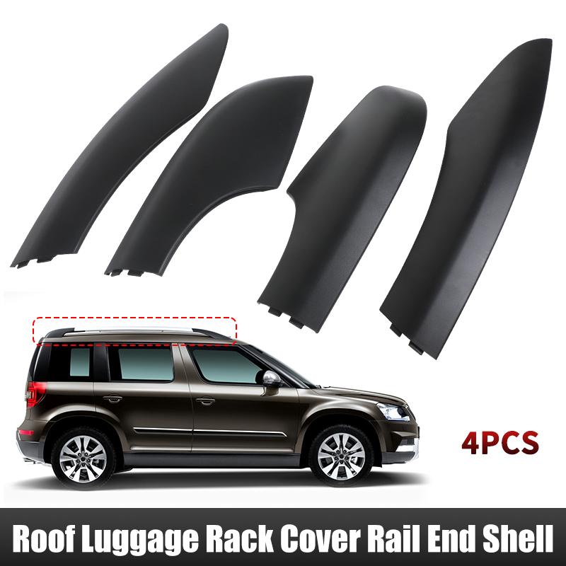 Roof Rack Cover For Skoda Yeti SUV 2009-2018 Roof Luggage Bar Rail End Shell Cover Replacement 5LD860146-GT5 5LD860145-GT5