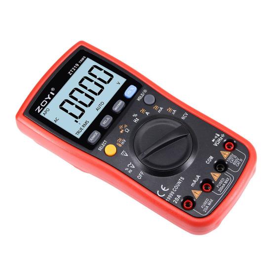 ZT219 Digital 19999 Counts AC/DC Voltage Current Meter Transistor Multimeter