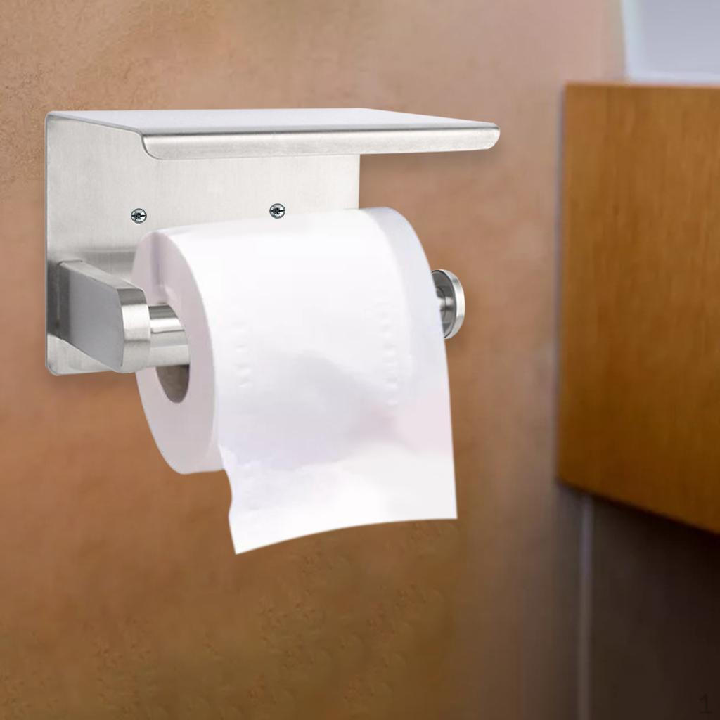 Stainless Steel Storage Organizer Wall Mount Saving Tissue Dispenser Napkin Holder for Washroom Side Thick 1cm