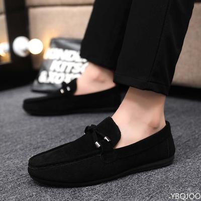Spring and Summer Men's Casual Bean Shoes Trend with Breathable Flat Bottom Anti Slip Single Shoes for Daily Use Zapatos Hombre