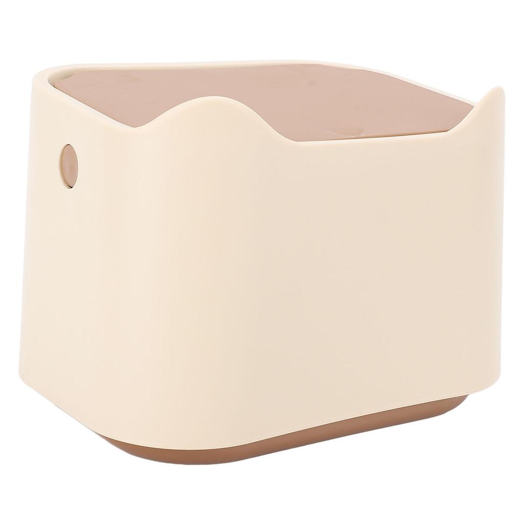 Cat Litter Trash Can with Press Type Lid Enclosed Design Compact Multipurpose Cat Waste Trash Can for Home