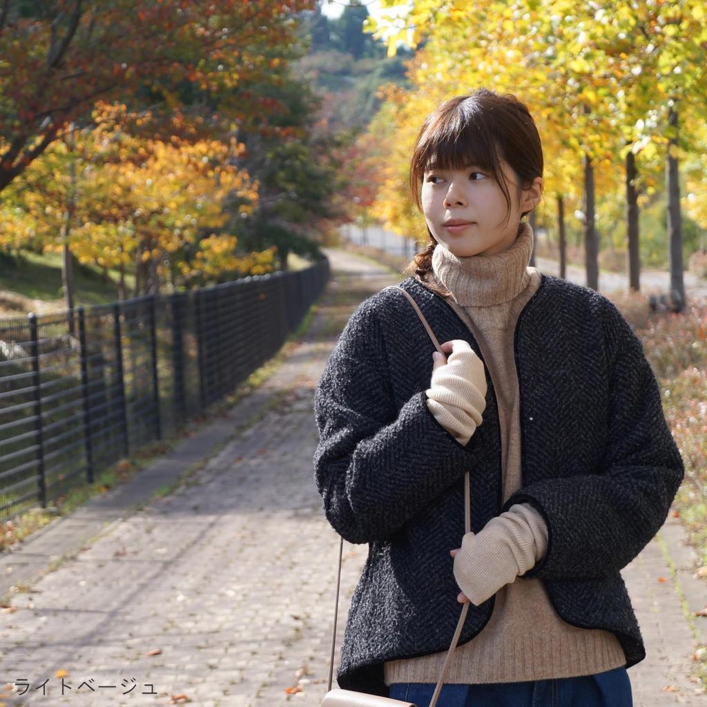 Prodigal Cashmere Long Arm Warmers for Women Light 100% (Free Size, Beige)