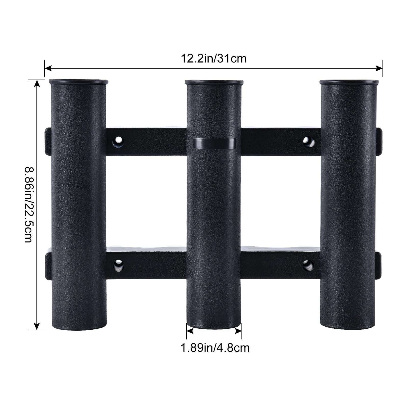 Goture Black White Fishing Rod Rack Boat Fishing 3 Rod Holder Boat Marine Plastic Black Tube Mount Rack For Boat Fishing чёрный