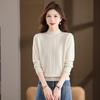 Women's 100% Wool Half-High Neck Knit Sweater