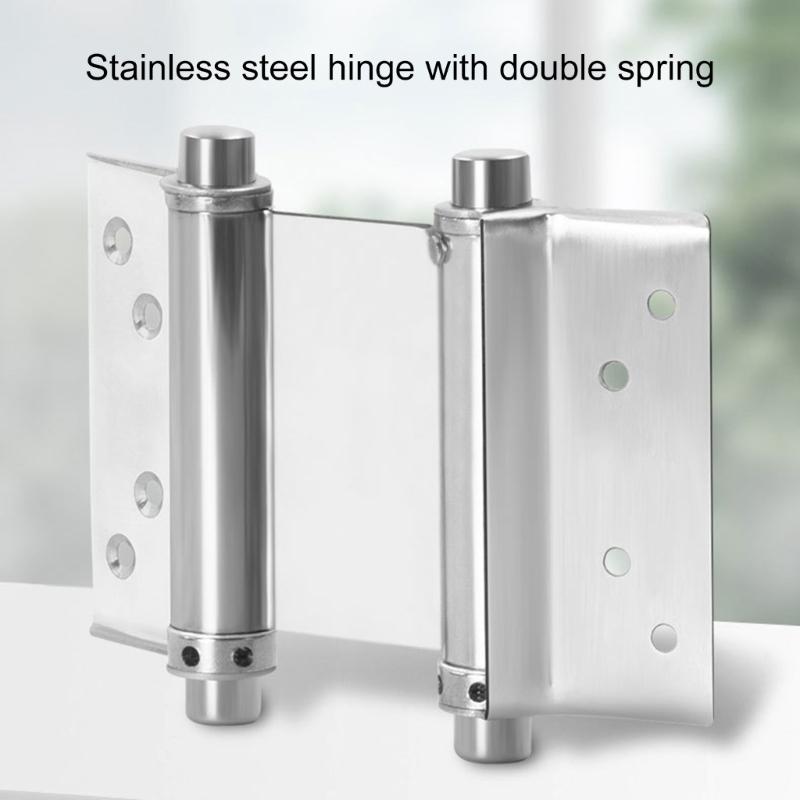 Sturdy Stainless Steel Double Spring Hinges Ensures Quiet and Opening Designs for Indoor and Outdoor Applications