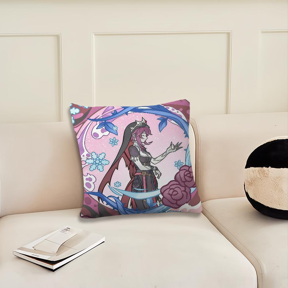 Game Genshin Impact cute e cushion cover Pillow Cover Decoration Room Home Sofa living Office Car Nordic Simplicity