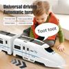 Kids DIY Simulation High Speed Railway Train Toy Car Electric Sound Light Model Train Educational Toys Boys Girls Gift Birthday