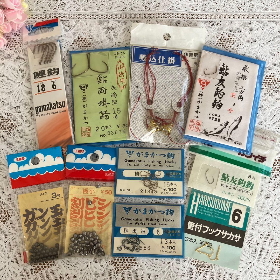 Used Fishing Hook Set Gamakatsu Ayuto Fishing Hook No. 9 Split Bishi Suction Device Akita Sode