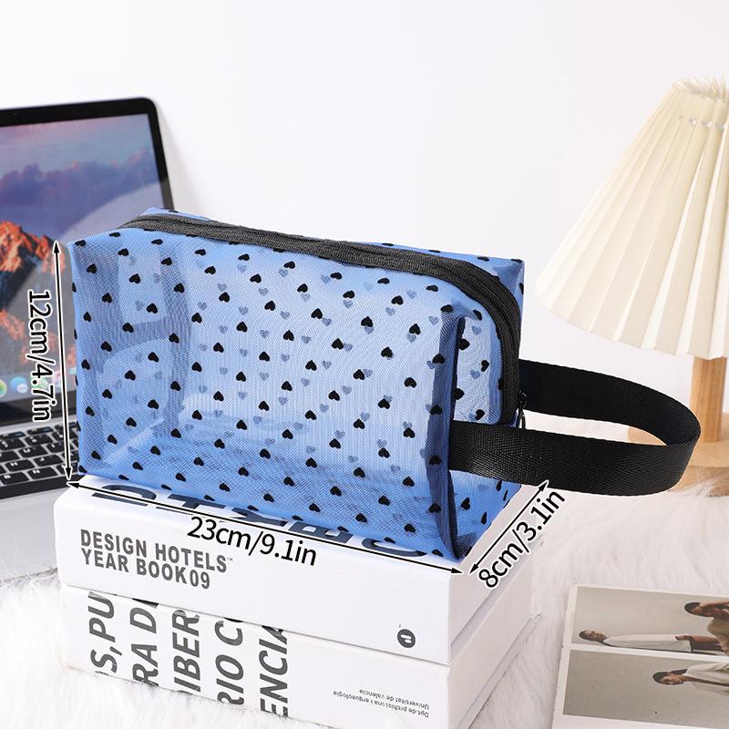 Große Kapazität Mesh Klar Kosmetiktasche Tragbar Reise Kulturtasche Schwarze Make-up Tasche Reißverschluss Aufbewahrungstasche Damen Beauty Organizer