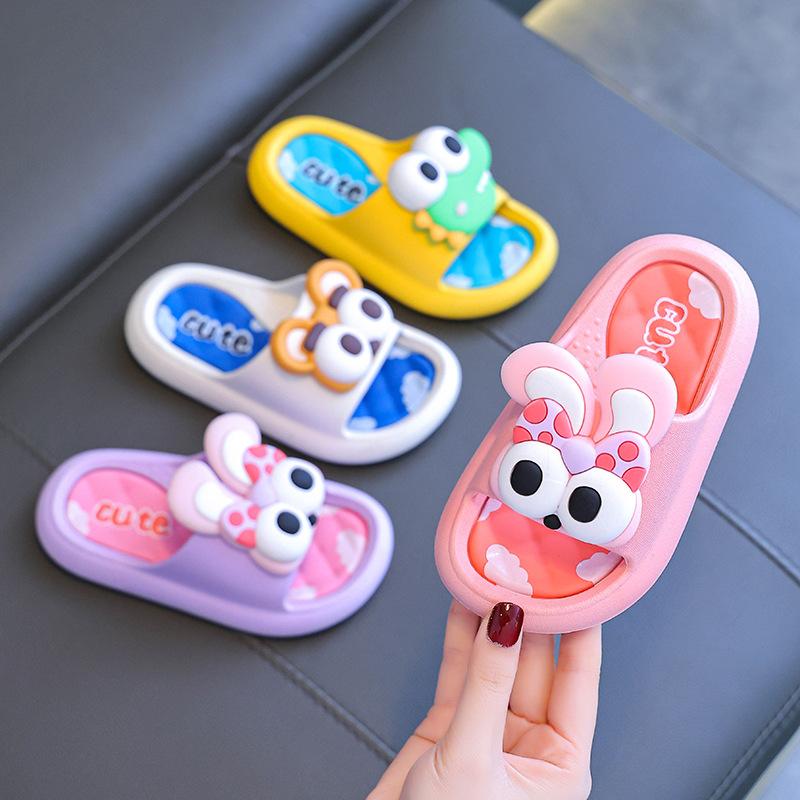 Children's Slippers Summer Boys and Girls Parent-Child Indoor and Outdoor Non-Slip Home Kids Baby Cute Princess Bathing Sandals