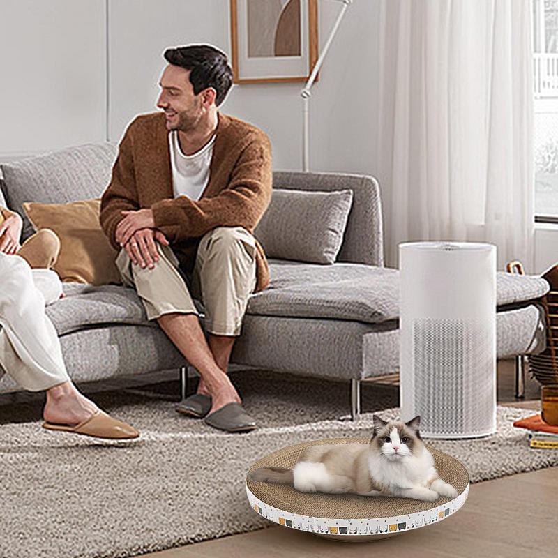 Cardboard Cat Scratcher Durable Bowl-shaped High-Density Scratch Pad for Indoor Cats Furniture Scratching Pads for Indoor Cats