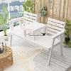 Solid Wood Outdoor Folding Bench Chair for Garden, Courtyard, or Balcony