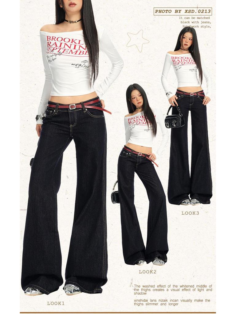 American Retro Wide-Leg Low-Waist Jeans - Autumn/Winter 2025 Collection