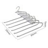 Stainless Steel Trouser Hanger With Double Hooks Space Saving Clothes Drying Rack For Scarfs